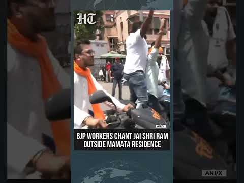 Bengal Election Results 2026: BJP Workers Chant ‘Jai Shri Ram’ Outside Mamata Banerjee’s Residence