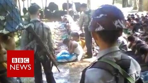 Myanmar police officers detained over Rohingya beatings video – BBC News