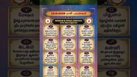 rasi palan today | 15:5:2026 |rasi palan tamil | ராசி பலன் இன்று |homam & pooja service | #shorts