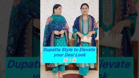 Dupatta style to Elevate your Desi Look 🌸✨🌸#dupattastyling  #style #shorts #youtubeshorts