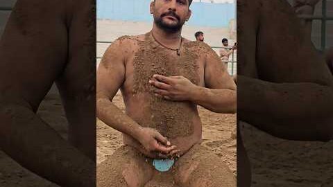 pehlwan mud massage best for health #namatpehlwan #desi #mud #massage #shorts