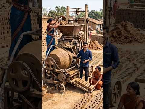 ⚙️ “Automatic Brick Machine | Desi Jugaad#trending #viralshorts#youtube #ai #desi #brick #machine