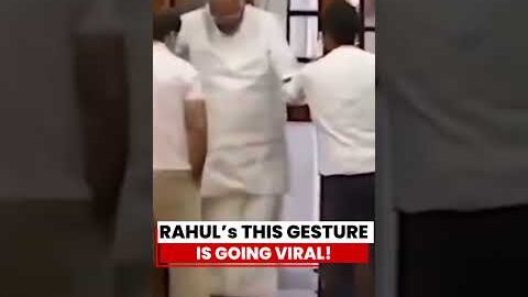 Rahul Gandhi Seen Fixing Khargeโs Shoes In Viral Moment #rahulgandhi #kharge #viralvideo