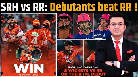 New video । SRH vs RR : Praful Hinge, Sakib Hussain run riots on debut as SRH beat RR by 57 runs.