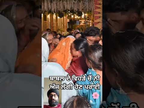ਬਾਬਲ ਦੇ ਵਿਹੜੇ ਚੋਂ Punjabi song #new #love #trending #song #wedding #shorts
