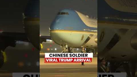 Chinese Soldier Goes Viral During Trump Arrival In Beijing | Unfazed Guard Stands Still