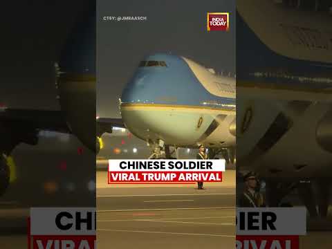 Chinese Soldier Goes Viral During Trump Arrival In Beijing | Unfazed Guard Stands Still