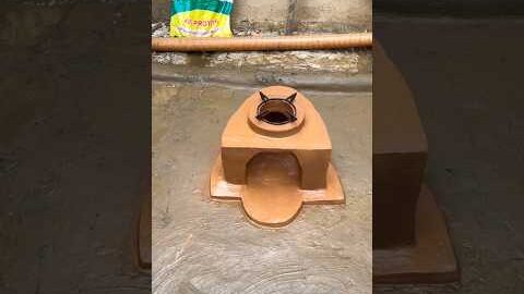Mitti Ka Chulha Banane Ka Easy Tarika | Desi Mitti Ka Chulha New Design 🔥 #shorts #viral #stove