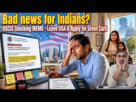 USCIS New Shocking Memo: Indians Must LEAVE USA to apply Green Card? American dream over for Indians