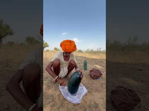 गर्मी और मीठा तरबूज़ 😍 #villagelife #desi #rajasthani #culture #sukoon