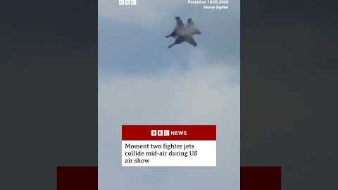 Crew safe after fighter jets collide at US air show #BBCNews