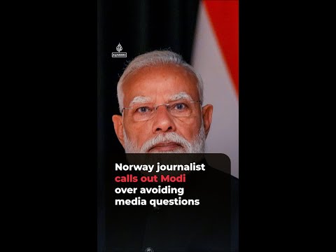 Norway journalist calls out Modi over avoiding media questions | #ajshorts