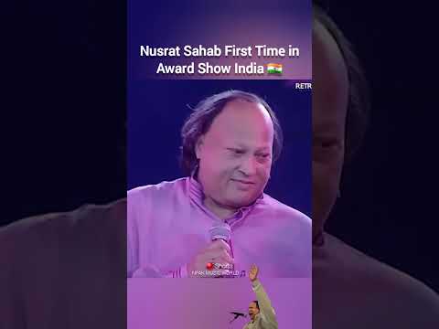 Nusrat Sahab In Award Show India 🇮🇳 – Award goes to Amir Khan #trending #nfak #qawwali #shorts