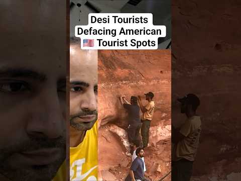 Desi Tourists Defacing American Tourist Spots #indiansinusa #shorts #civicsense