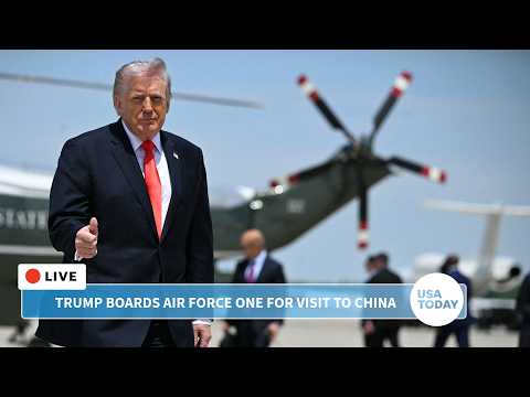 Live: Donald Trump boards Air Force One for China visit to meet with President Xi Jinping
