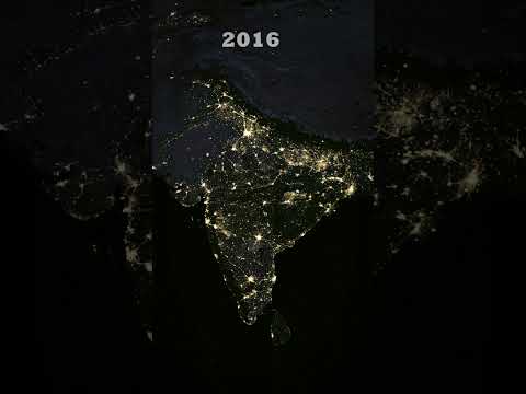 India’s Night Transformation: 2012 to 2016 #nasa #map #india