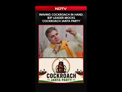 Cockroach Janta Party | Waving Cockroach In Hand, BJP Leader Raina Mocks ‘Cockroach Janta Party’