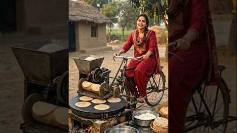 साइकिल से रोटी बनाने का देसी जुगाड़ 😲🔥 | Village Desi Jugad Roti Making Machine #desijugaad
