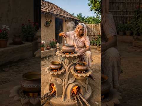🌻 Desi Jugad at Next Level 😍 सूरजमुखी चूल्हे पर दादी का कमाल#DesiJugad# Cooking #SunflowerChulha