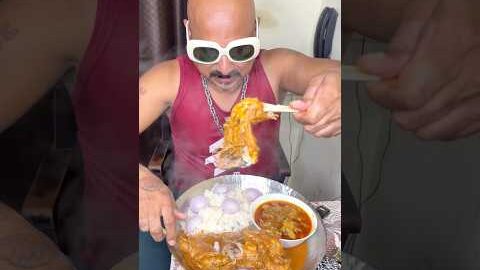 Desi murgi aur mutton thali….😍🍗 #chickenlegpiece #ulhaskamathe #foodchallenge #indianfood #shorts