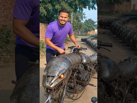 😱🐍 Desi jugad se gaon Bnaya Bike ko snake, innovation video #desijugad #ytshorts #viralvideo