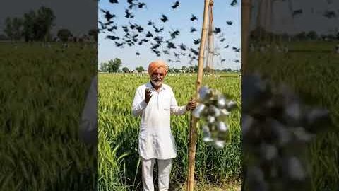देसी जुगाडसे खेत मेसे पक्षी को भगाए#desi #jugaad #trending #chacha #jugad#reels#रील्स #desijugaad#ai