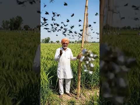 देसी जुगाडसे खेत मेसे पक्षी को भगाए#desi #jugaad #trending #chacha #jugad#reels#रील्स #desijugaad#ai