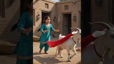 🐐 Bakra ke seeng mein dupatta phans gaya 😱😂 | Funny Desi Comedy #Shorts #ViralShorts