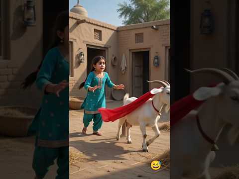 🐐 Bakra ke seeng mein dupatta phans gaya 😱😂 | Funny Desi Comedy #Shorts #ViralShorts
