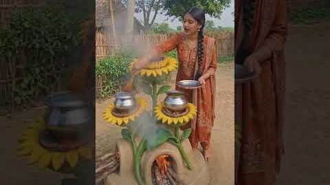 ফুলের আকৃতির সুন্দর দেশি চুলা#desi #chulha #flower