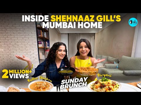 Sunday Brunch with Shehnaaz Gill 🍛 | Real Talk, Desi Food & Mumbai Home Tour  @curlytalesdigital