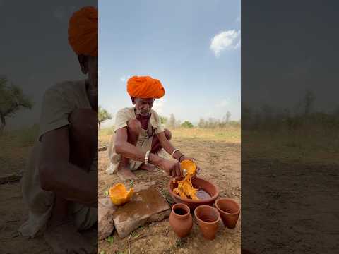 ताज़ा बिलपत्र का शरबत 😍 #villagelife #desi #rajasthani #food #culture #viralvideo