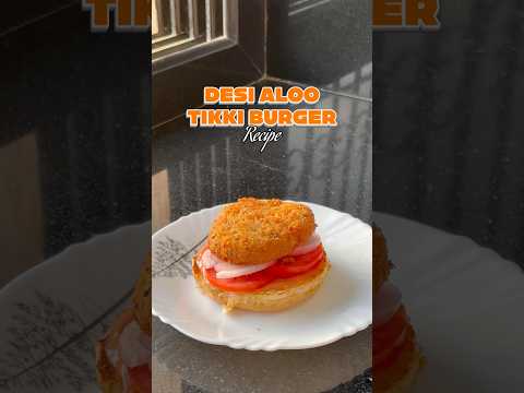 Desi Aloo Tikki Burger | Street Style Burger | #shorts #viral #burger #trending