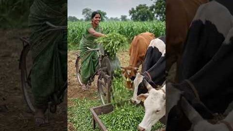 cycle ke madad se gai Mata ke liye🙏🐄🐮#desi #cowfeeding
