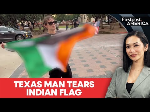 ON CAM: ‘F*ck India’ Chants Erupt As Texas Man Tears Indian Flag | Firstpost America | N18G