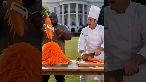 America Chef ఏడ్చాడు 😭 Indian Knife Power ! చూసిKnifeFight#Comedy#KitchenHack#CarrotChallenge#Shorts