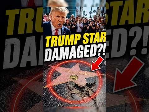 Trump’s Hollywood Star Damaged Again?! 😳 What Happened Here? #Trump #DonaldTrump #Hollywood #WalkOff