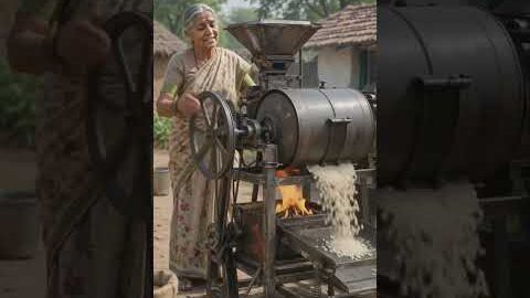 🍚 Amazing Murmura Making Machine 😲 | Desi Jugaad Puffed Rice Machine 🌾⚙️ #desijugaad