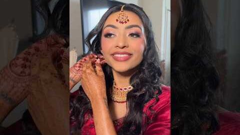 getting ready for our roce ceremony 🪷✨#desi #weddingmakeupartist #bridalmakeup #indianbridalmakeup