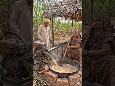 गन्ने से गुड कैसे बनाते हैं देशी जुगाड से किसान#kisan #desi #jugad #gana #ganardinero #farm #yuvi