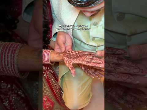 my husband trying to find his name in my henna #desi #wedding #indianwedding #bridalhenna #henna