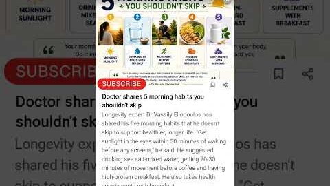 #helth #fitness #morning #shortsfeed #habits #doctor #tips #food #news #usa #uk