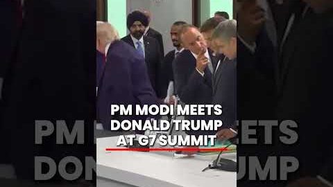 Historic Moment! PM Modi & Trump Meet at G7 Summit | First Handshake in 16 Months #pmmodi #trump