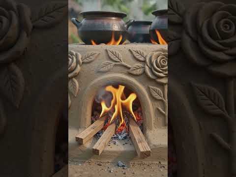 ঈগল পাখির আকৃতির মাটির দেশি চুলা বানিয়েছি#desi #shortvideo #chulha