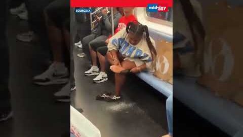 Woman Scrapes Feet on NYC Subway Floor: Viral Video Sparks Outrage Over Hygiene