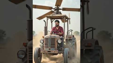 देसी जुगाड़ उड़ने वाला ट्रैक्टर#shorts #ytshorts #trendingshorts #desi #aivideo #entertainment