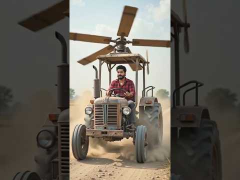 देसी जुगाड़ उड़ने वाला ट्रैक्टर#shorts​ #ytshorts​ #trendingshorts​ #desi​ #aivideo​ #entertainment​