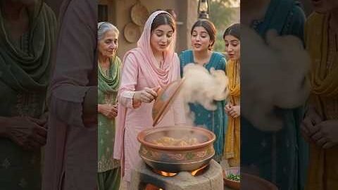Haniya Ka Khushboodar Desi Qorma | Village Cooking Story #shorts