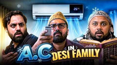 AC in Desi Family | Super Funny Video | The Idiotz