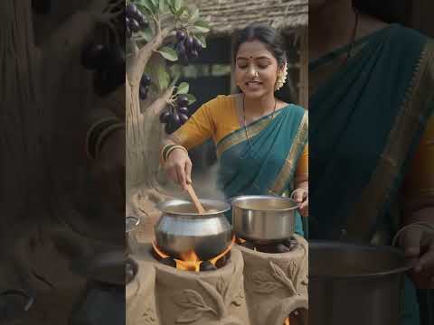 জামুন গাছের আকৃতির মাটির দেশি চুলা বানিয়েছি। 🌳🔥🍲#desi #jamun #chulha #cocking